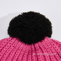 Jacquard chapéu de gorro de malha para bebê